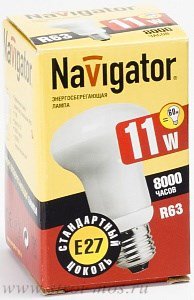 Лампа э/сб Navigator NСL-R63-11-830-E27, теплый (11Вт)