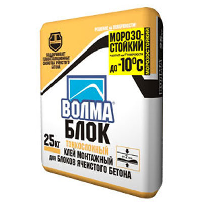 Клей для ячеистого бетона 'Волма-Блок',